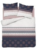 Pościel bawełniana 220x200 glamour ornamenty granatowa pudrowa 3835 B Bawełna 88