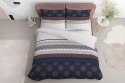 Pościel bawełniana 220x200 glamour ornamenty granatowa pudrowa 3835 B Bawełna 88