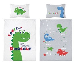 Pościel bawełniana 90x120 dinozaur zielona 3953 B Mayamoo 105