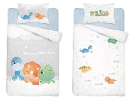 Pościel bawełniana 90x120 dinusie szara 3958 A Mayamoo 105