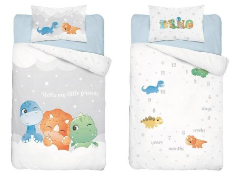 Pościel bawełniana 90x120 dinusie szara 3958 A Mayamoo 105 Pościel bawełniana 90x120 dinusie szara 3958 A Mayamoo 105