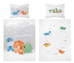 Pościel bawełniana 90x120 dinusie szara 3958 A Mayamoo 105