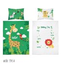 Pościel bawełniana 90x120 żyrafa zielona 3945 A Mayamoo 105 Pościel bawełniana 90x120 żyrafa zielona 3945 A Mayamoo 105