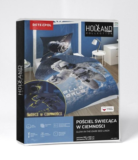 Pościel świecąca w ciemności 140x200 kosmonauta 4025 A bawełniana Fluo 133 Pościel świecąca w ciemności 140x200 kosmonauta 4025 A bawełniana Fluo 133