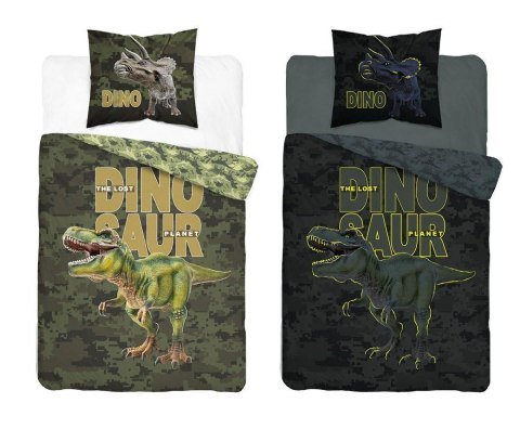 Pościel świecąca w ciemności 160x200 dinozaur 4030 A bawełniana Fluo 133 Pościel świecąca w ciemności 160x200 dinozaur 4030 A bawełniana Fluo 133