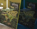 Pościel świecąca w ciemności 160x200 dinozaur 4030 A bawełniana Fluo 133 Pościel świecąca w ciemności 160x200 dinozaur 4030 A bawełniana Fluo 133