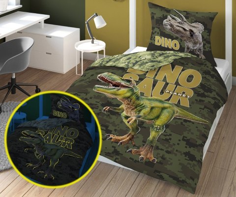 Pościel świecąca w ciemności 160x200 dinozaur 4030 A bawełniana Fluo 133 Pościel świecąca w ciemności 160x200 dinozaur 4030 A bawełniana Fluo 133