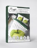 Pościel z mikrofibry 3D 160x200 biała zielona jabłko 4172 A mikro 07 Pościel z mikrofibry 3D 160x200 biała zielona jabłko 4172 A mikro 07