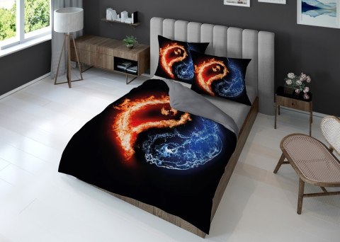Pościel z mikrofibry 3D 160x200 czarna kolorowe ognie 4221 A mikro 07 Pościel z mikrofibry 3D 160x200 czarna kolorowe ognie 4221 A mikro 07
