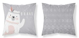 Poszewka bawełniana 40x40 miś szara 3960 B Mayamoo 105
