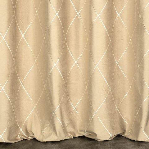 Zasłona 140x250 Margo beżowa welurowa gotowa na przelotkach Pierre Cardin Zasłona 140x250 Margo beżowa welurowa gotowa na przelotkach Pierre Cardin