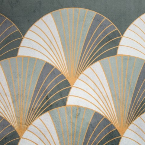 Zasłona 140x250 Gina stalowa geometryczna welurowa gotowa na przelotkach D91 Zasłona 140x250 Gina stalowa geometryczna welurowa gotowa na przelotkach D91