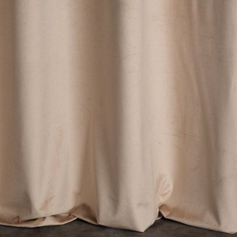Zasłona 140x250 Jasper beżowa z taśmą z cekinami welurowa gotowa na przelotkach Eurofirany Zasłona 140x250 Jasper beżowa z taśmą z cekinami welurowa gotowa na przelotkach Eurofirany