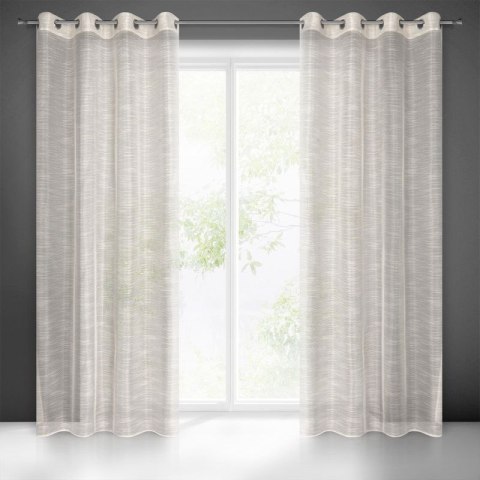 Firana 140x250 Rachel naturalna zdobiona błyszczącą nicią gotowa na przelotkach Eurofirany Firana 140x250 Rachel naturalna zdobiona błyszczącą nicią gotowa na przelotkach Eurofirany