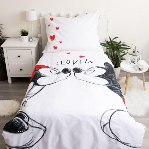 Pościel bawełniana 140x200 Miki i Mini Love 04 poszewka 70x90 Pościel bawełniana 140x200 Miki i Mini Love 04 poszewka 70x90