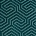 Zasłona 140x250 Inga turkusowa ciemna gotowa na przelotkach welurowa z żakardowym geometrycznym wzorem Pierre Cardin Zasłona 140x250 Inga turkusowa ciemna gotowa na przelotkach welurowa z żakardowym geometrycznym wzorem Pierre Cardin