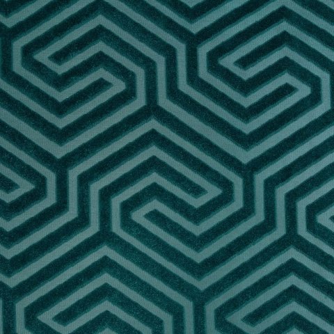 Zasłona 140x250 Inga turkusowa ciemna gotowa na przelotkach welurowa z żakardowym geometrycznym wzorem Pierre Cardin Zasłona 140x250 Inga turkusowa ciemna gotowa na przelotkach welurowa z żakardowym geometrycznym wzorem Pierre Cardin