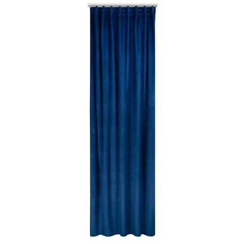 Zasłona gotowa Madlen na taśmie 140x300 cm granatowa welwetowa Zasłona gotowa Madlen na taśmie 140x300 cm granatowa welwetowa