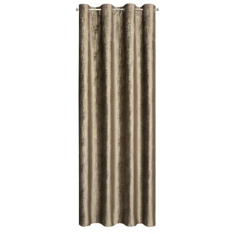 Zasłona 140x250 Marsala brązowa złota welurowa gotowa na przelotkach Eurofirany Zasłona 140x250 Marsala brązowa złota welurowa gotowa na przelotkach Eurofirany
