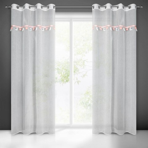 Firana 140x250 Moon 1 biała z kolorową aplikacją dla dzieci gotowa na przelotkach Eurofirany Firana 140x250 Moon 1 biała z kolorową aplikacją dla dzieci gotowa na przelotkach Eurofirany