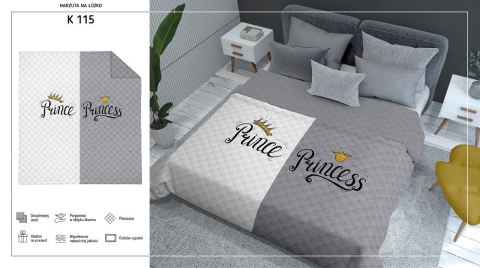 Narzuta dekoracyjna 170x210 Prince Princess szara biała K 115 Holland 14 Narzuta dekoracyjna 170x210 Prince Princess szara biała K 115 Holland 14