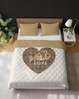Narzuta dekoracyjna 220x240 Wild love serce beżowa K 109 Holland 14