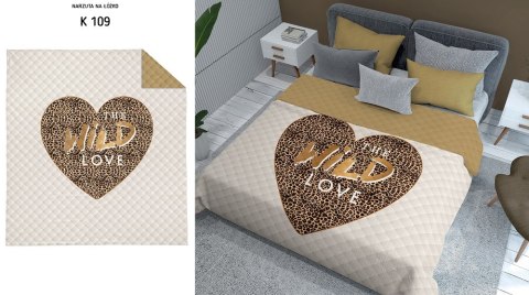 Narzuta dekoracyjna 220x240 Wild love serce beżowa K 109 Holland 14 Narzuta dekoracyjna 220x240 Wild love serce beżowa K 109 Holland 14