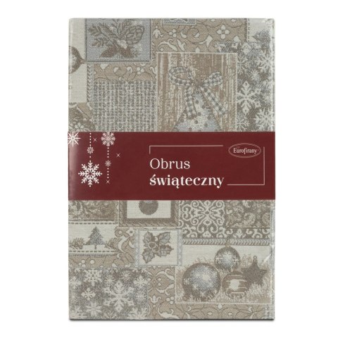Obrus 85x85 Noel 3 srebrny świąteczny Eurofirany New Obrus 85x85 Noel 3 srebrny świąteczny Eurofirany New