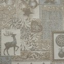 Obrus 85x85 Noel 3 srebrny świąteczny Eurofirany New