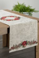 Obrus bieżnik 40x100 świąteczny gobelinowy naturalny czerwony Eurofirany Obrus bieżnik 40x100 świąteczny gobelinowy naturalny czerwony Eurofirany
