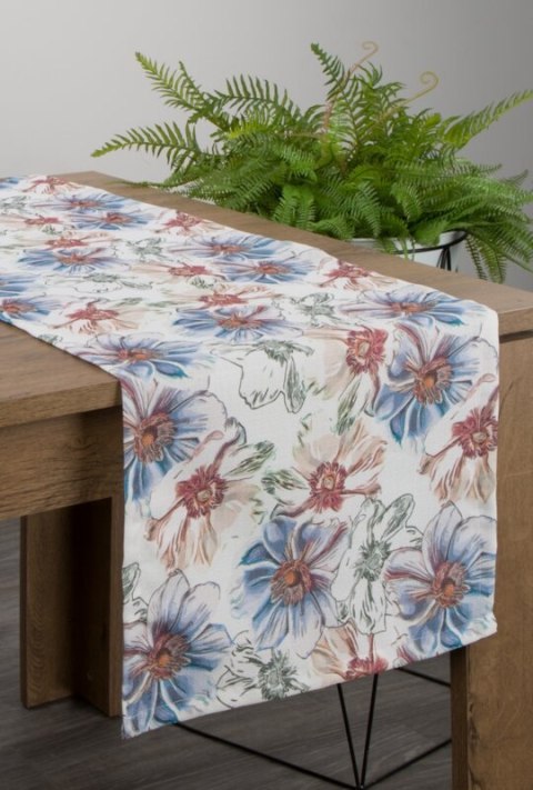 Obrus flore 7 40x180 cm niebieski Obrus flore 7 40x180 cm niebieski