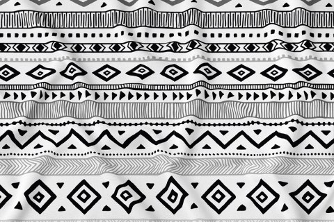Obrus na stół 140x320 biały czarny geometryczny 4276 A Panama 17 Obrus na stół 140x320 biały czarny geometryczny 4276 A Panama 17