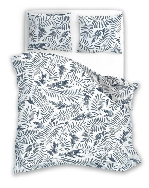 Pościel bawełniana 160x200 Elegant 025 szara liście E 2023 Pościel bawełniana 160x200 Elegant 025 szara liście E 2023
