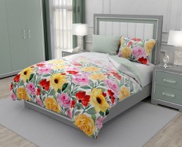Pościel bawełniana 220x200 Elegant 022 kolorowa kwiaty E 2023