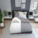 Pościel bawełniana 220x200 Prince Princess szara biała 4110 A 2 poszewki 70x80 Holland 129 Pościel bawełniana 220x200 Prince Princess szara biała 4110 A 2 poszewki 70x80 Holland 129