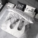 Pościel bawełniana 220x200 konie białe 3731 A 2 poszewki 70x80 Holland Natura 69 Pościel bawełniana 220x200 konie białe 3731 A 2 poszewki 70x80 Holland Natura 69