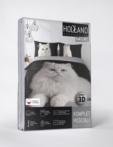 Pościel bawełniana 220x200 kot 3736 A 2 poszewki 70x80 Holland Natura 69 Pościel bawełniana 220x200 kot 3736 A 2 poszewki 70x80 Holland Natura 69