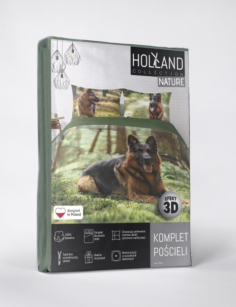 Pościel bawełniana 220x200 owczarek 3729 A 2 poszewki 70x80 Holland Natura 69 Pościel bawełniana 220x200 owczarek 3729 A 2 poszewki 70x80 Holland Natura 69