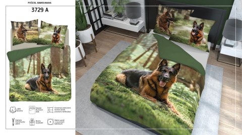 Pościel bawełniana 220x200 owczarek 3729 A 2 poszewki 70x80 Holland Natura 69 Pościel bawełniana 220x200 owczarek 3729 A 2 poszewki 70x80 Holland Natura 69