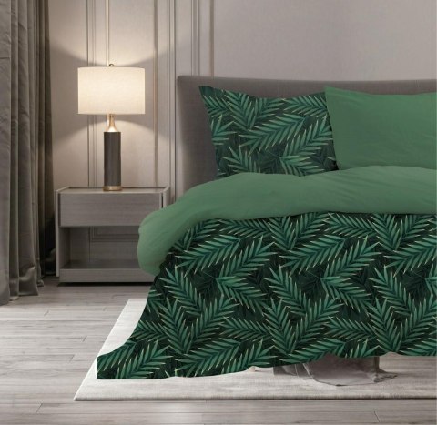 Pościel satynowa 160x200 Elegant 008 zielona liście dwustronna S 23 Faro Pościel satynowa 160x200 Elegant 008 zielona liście dwustronna S 23 Faro