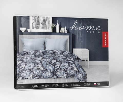 Pościel satynowa 160x200 Paisley niebieska 4200 B Home Satin 08 Pościel satynowa 160x200 Paisley niebieska 4200 B Home Satin 08