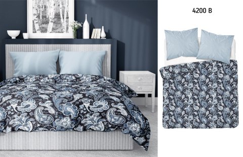 Pościel satynowa 160x200 Paisley niebieska 4200 B Home Satin 08 Pościel satynowa 160x200 Paisley niebieska 4200 B Home Satin 08