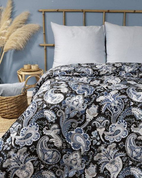 Pościel satynowa 160x200 Paisley niebieska 4200 B Home Satin 08 Pościel satynowa 160x200 Paisley niebieska 4200 B Home Satin 08