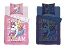 Pościel świecąca w ciemności 140x200 Jednorożec unicorn różowa 4235 A bawełniana Fluo 76 Pościel świecąca w ciemności 140x200 Jednorożec unicorn różowa 4235 A bawełniana Fluo 76