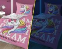 Pościel świecąca w ciemności 140x200 Jednorożec unicorn różowa 4235 A bawełniana Fluo 76 Pościel świecąca w ciemności 140x200 Jednorożec unicorn różowa 4235 A bawełniana Fluo 76