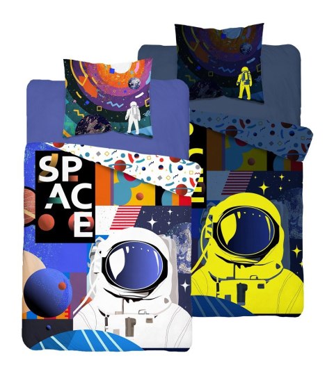 Pościel świecąca w ciemności 160x200 kosmonauta 4234 A bawełniana Fluo 09 Pościel świecąca w ciemności 160x200 kosmonauta 4234 A bawełniana Fluo 09