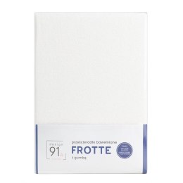 Prześcieradło frotte z gumką 120x200 kremowe 170 g/m2 na materac 20 cm