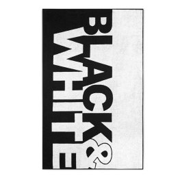 Ręcznik plażowy 100x160 Black&White czarny biały napis bawełniany frotte plaża 2 Zwoltex 22