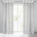 Firana 140x250 Elsa biała z różową aplikacją kwiatów dla dzieci gotowa na przelotkach Eurofirany Firana 140x250 Elsa biała z różową aplikacją kwiatów dla dzieci gotowa na przelotkach Eurofirany