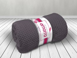 Koc narzuta 200x220 Amorro żakardowy antracytowy wytłaczany 240g/m2 Darymex